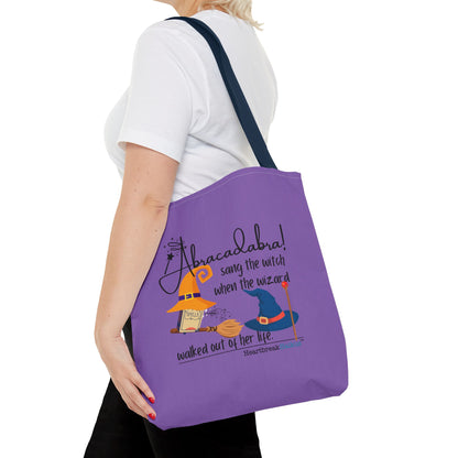 Abracadabra Sang the Witch Haiku - Tote Bag (Dual-sided print in Purple Grape)