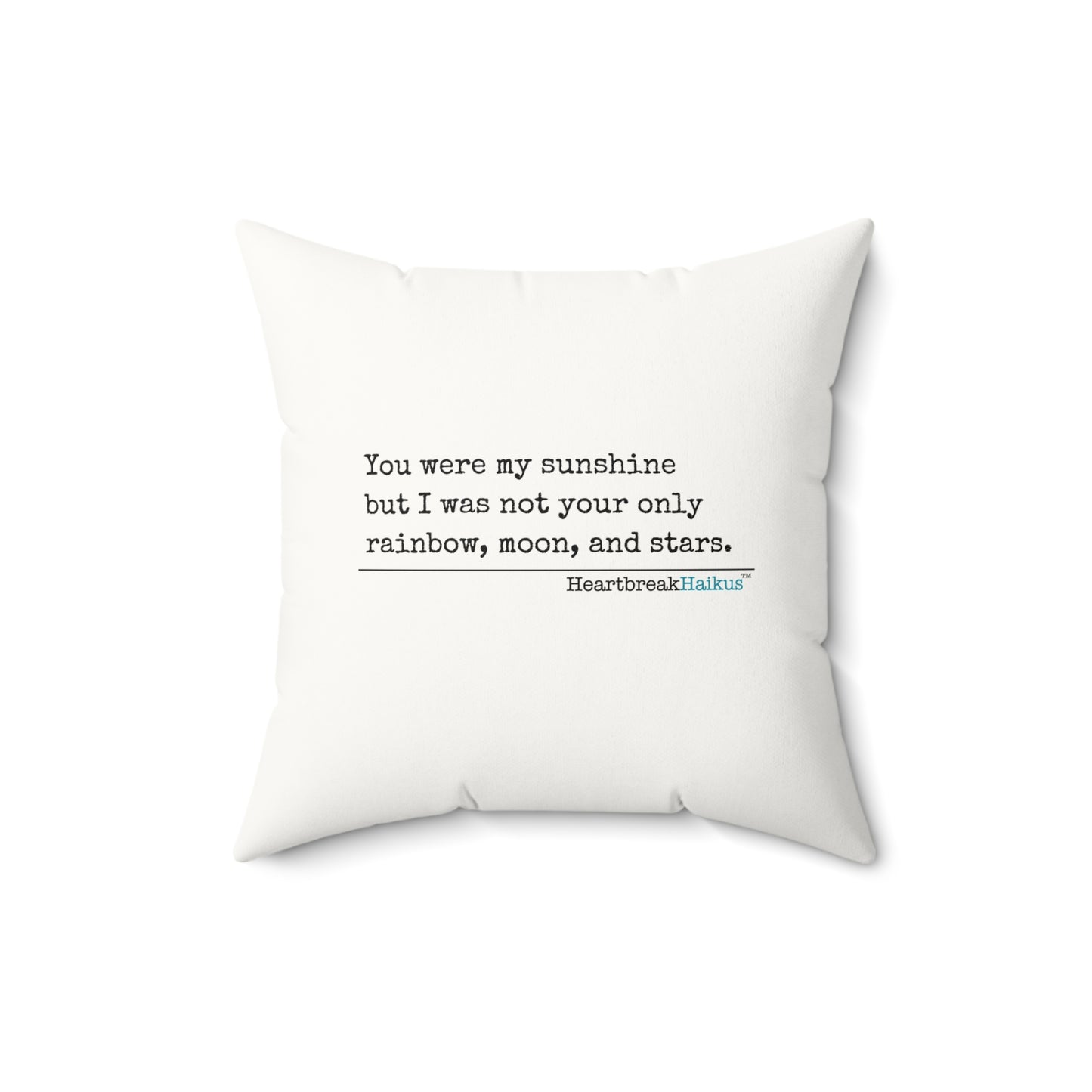 You Were My Sunshine Haiku - Faux Suede Square Pillow