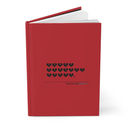Hieroglyph Heartbreak Haiku - Hardcover Journal Design in Holiday Red