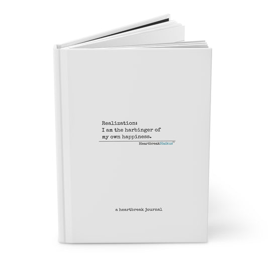 "...harbinger of happiness." Hardcover Journal (Dual-sided, Vintage Typewriter Font, Matte Finish)