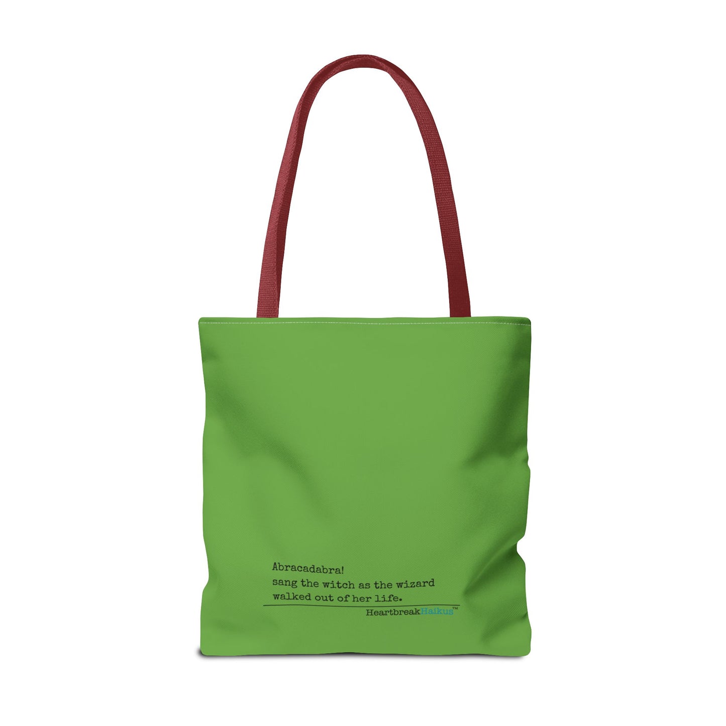 Abracadabra Sang the Witch Haiku - Tote Bag (Dual-sided print in Avocado Green)
