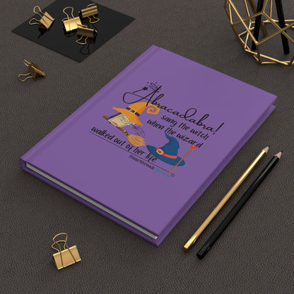 Abracadabra Sang the Witch Haiku - Hardcover Journal (in purple)