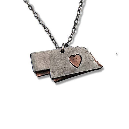 Home State Jewelry - Pewter State Necklace (Arkansas)