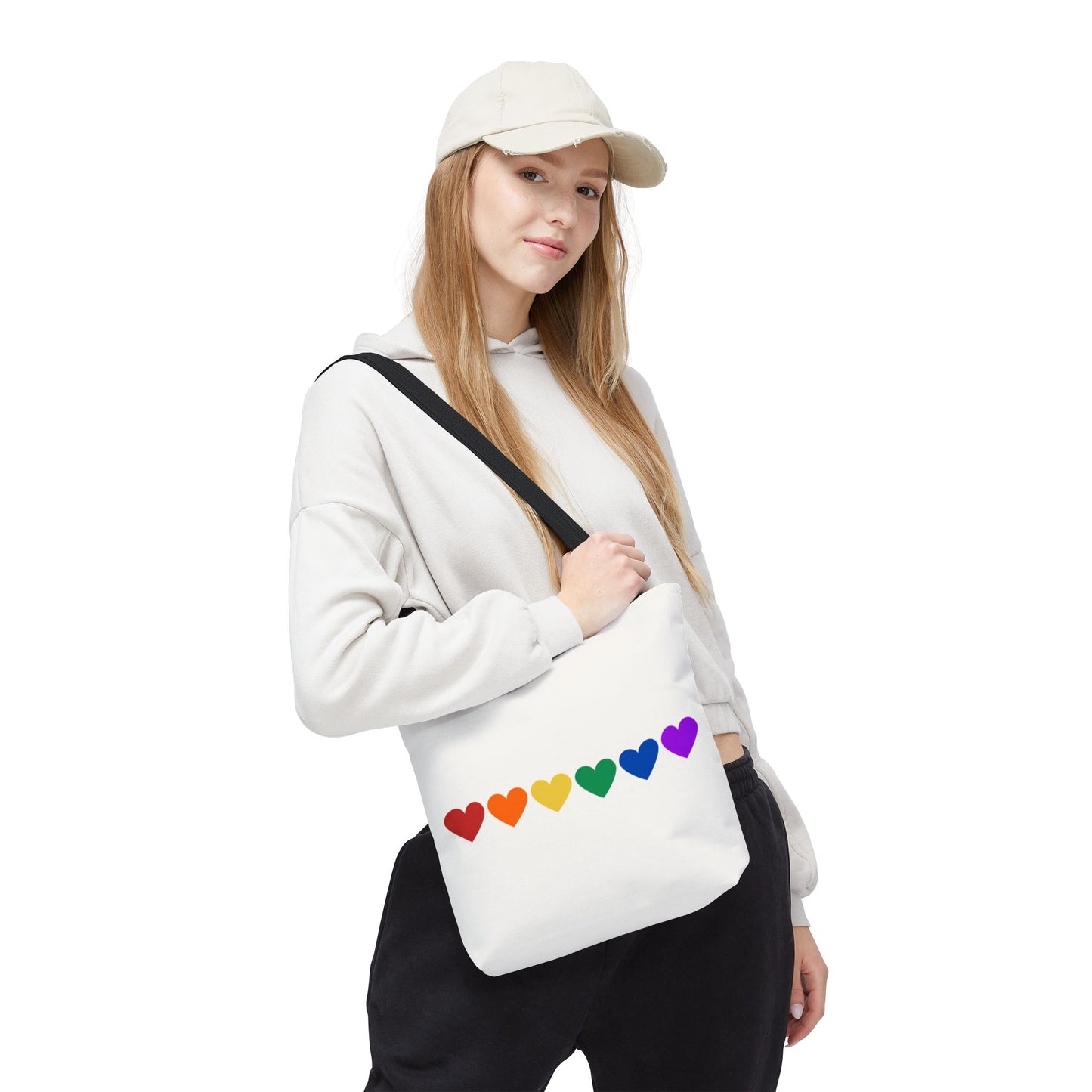 Rainbow Hearts Tote Bag (Single Row) - Only Hearts Collection
