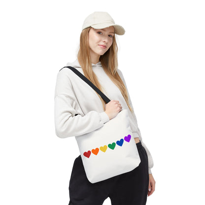 Rainbow Hearts Tote Bag (Single Row) - Only Hearts Collection