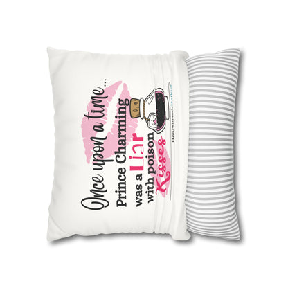 Prince Charming's Poison Kisses - Faux Suede Square Pillowcase