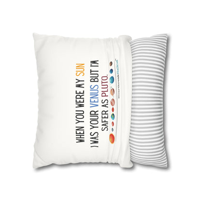 Safer as Pluto Haiku - Faux Suede Square Pillowcase
