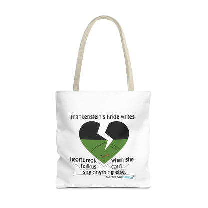 Frankenstein's Bride Writes Heartbreak Haikus - Tote Bag (Dual-sided print in Snow White)