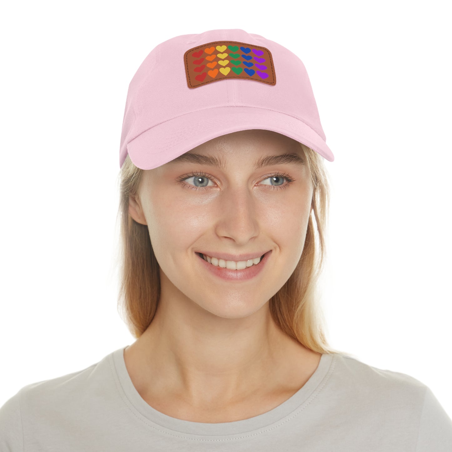 Rainbow Hearts - Adjustable Baseball Cap (4-Rows Design)