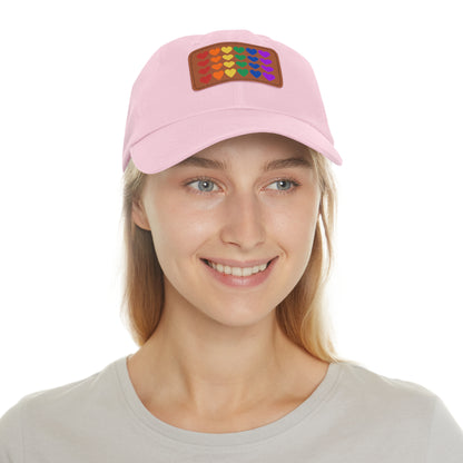 Rainbow Hearts - Adjustable Baseball Cap (4-Rows Design)
