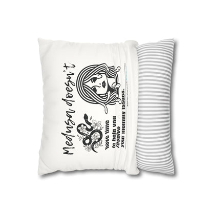 Medusa and Your Mommy Haiku - Faux Suede Square Pillowcase