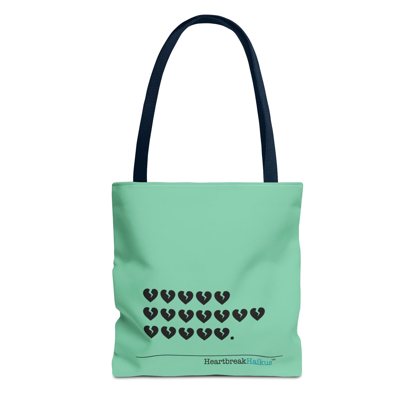"Hieroglyph Heartbreak Haiku" Tote Bag (in Spearmint)