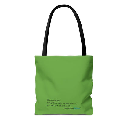 Abracadabra Sang the Witch Haiku - Tote Bag (Dual-sided print in Avocado Green)