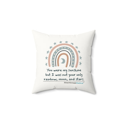 You Were My Sunshine Haiku - Faux Suede Square Pillow (Summer 2025 collection)