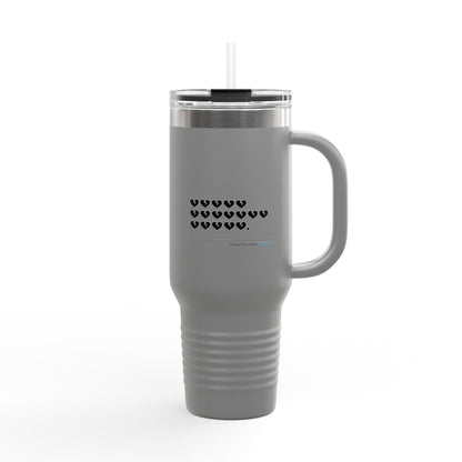 Hieroglyph Heartbreak Haiku - Insulated Travel Mug, 40oz
