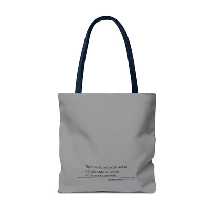 The Creature's Wife Wails Frankenstein Haiku - Tote Bag (Stone Grey)