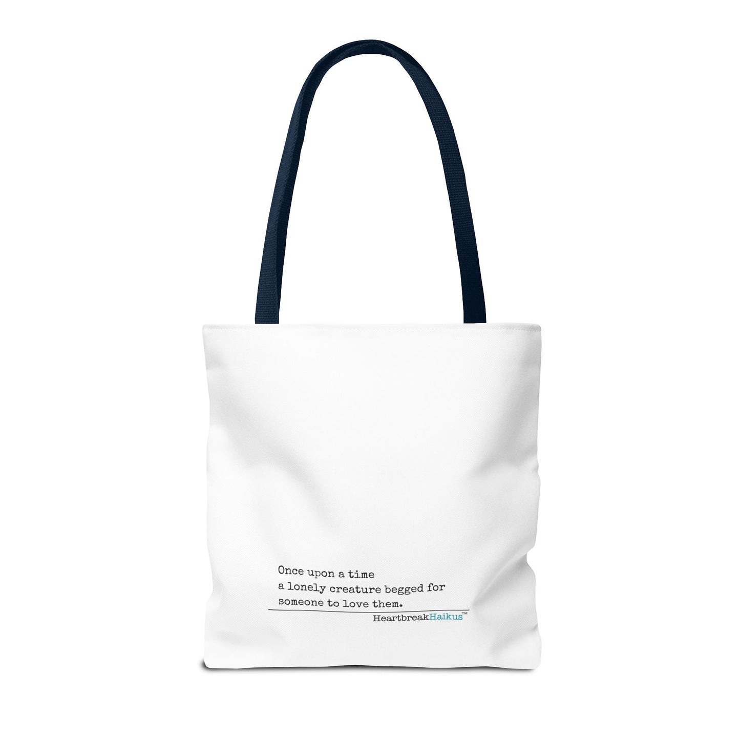 A Lonely Creature Begged Frankenstein Haiku - Tote Bag (Dual-sided print in Snow White)
