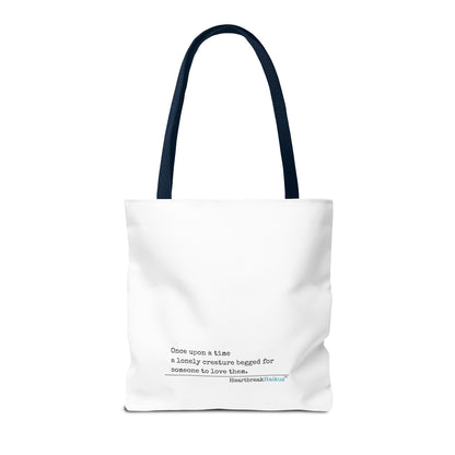 A Lonely Creature Begged Frankenstein Haiku - Tote Bag (Dual-sided print in Snow White)