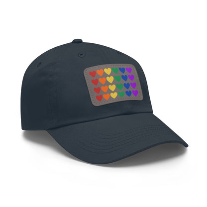 Rainbow Hearts - Adjustable Baseball Cap (4-Rows Design)