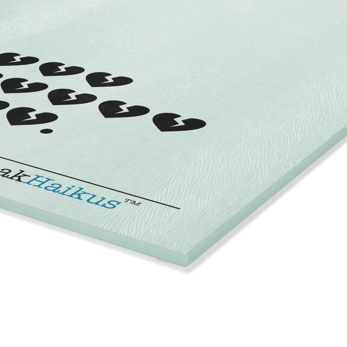 Hieroglyph Heartbreak Haiku Glass Cutting/Charcuterie/Serving Board