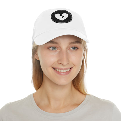 Solo Heart (White Heart) - Leather Patch, Casual Hat (Only Hearts Collection)