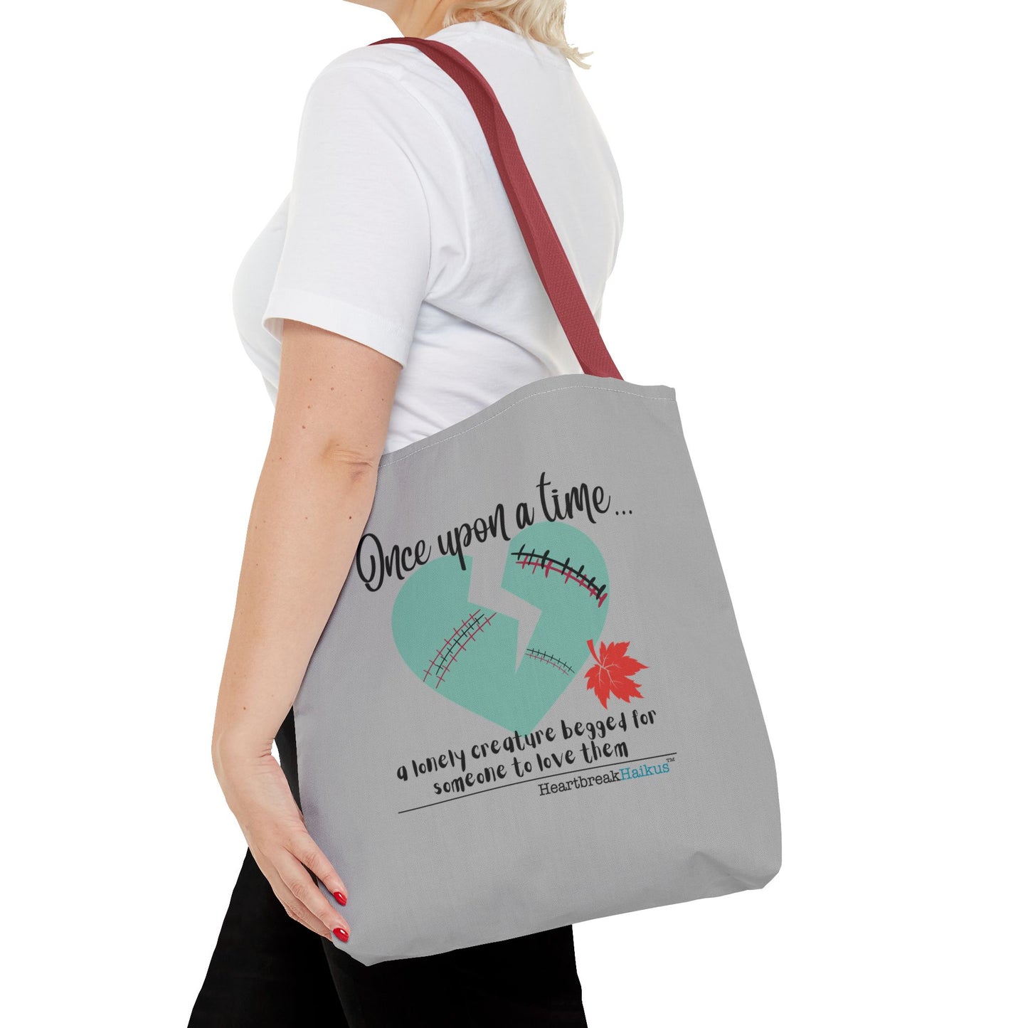 A Lonely Creature Begged Frankenstein Haiku - Tote Bag - Dual-sided print in light grey (Frankenstein 2025 Makeover)