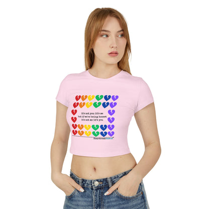 It's Not Me/You Haiku - Baby Tee (Rainbow Hearts Collection)