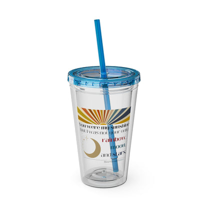 You Were My Sunshine Haiku. Sunsplash Tumbler with Straw, 16oz.