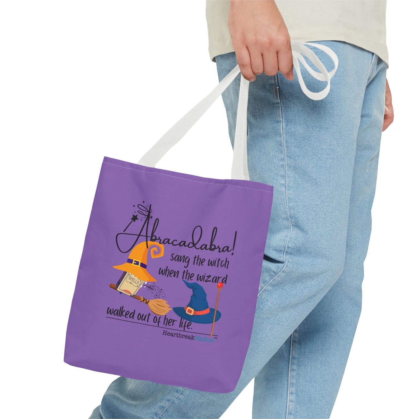 Abracadabra Sang the Witch Haiku - Tote Bag (Dual-sided print in Purple Grape)