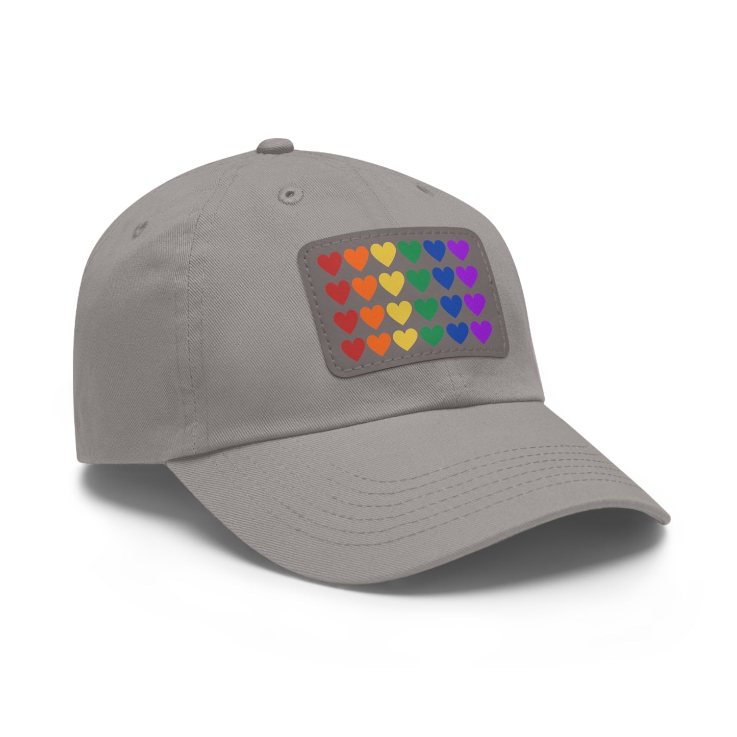 Rainbow Hearts - Adjustable Baseball Cap (4-Rows Design)