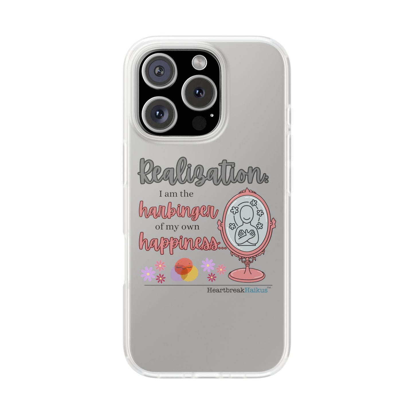 Harbinger of Happiness Haiku - Semi-Transparent Flexible iPhone Case