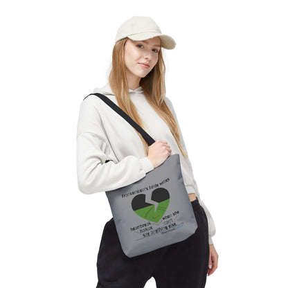 Frankenstein's Bride Writes Heartbreak Haikus - Tote Bag (Dual-sided print in Stone Grey)