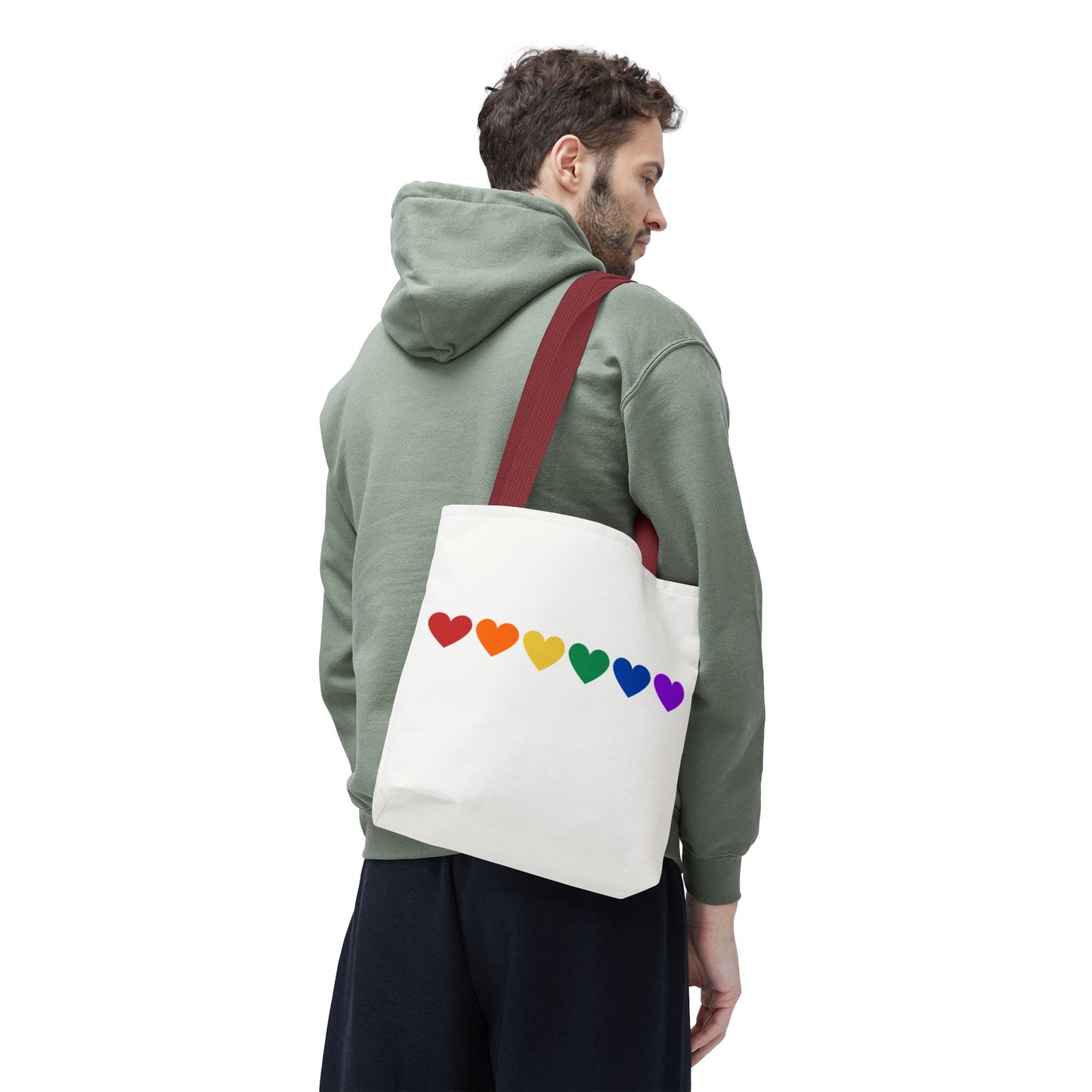 Rainbow Hearts Tote Bag (Single Row) - Only Hearts Collection