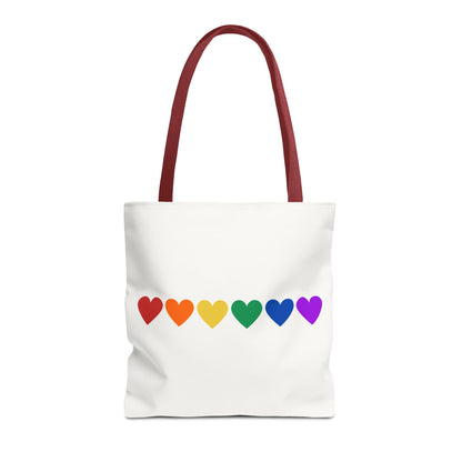 Rainbow Hearts Tote Bag (Single Row) - Only Hearts Collection