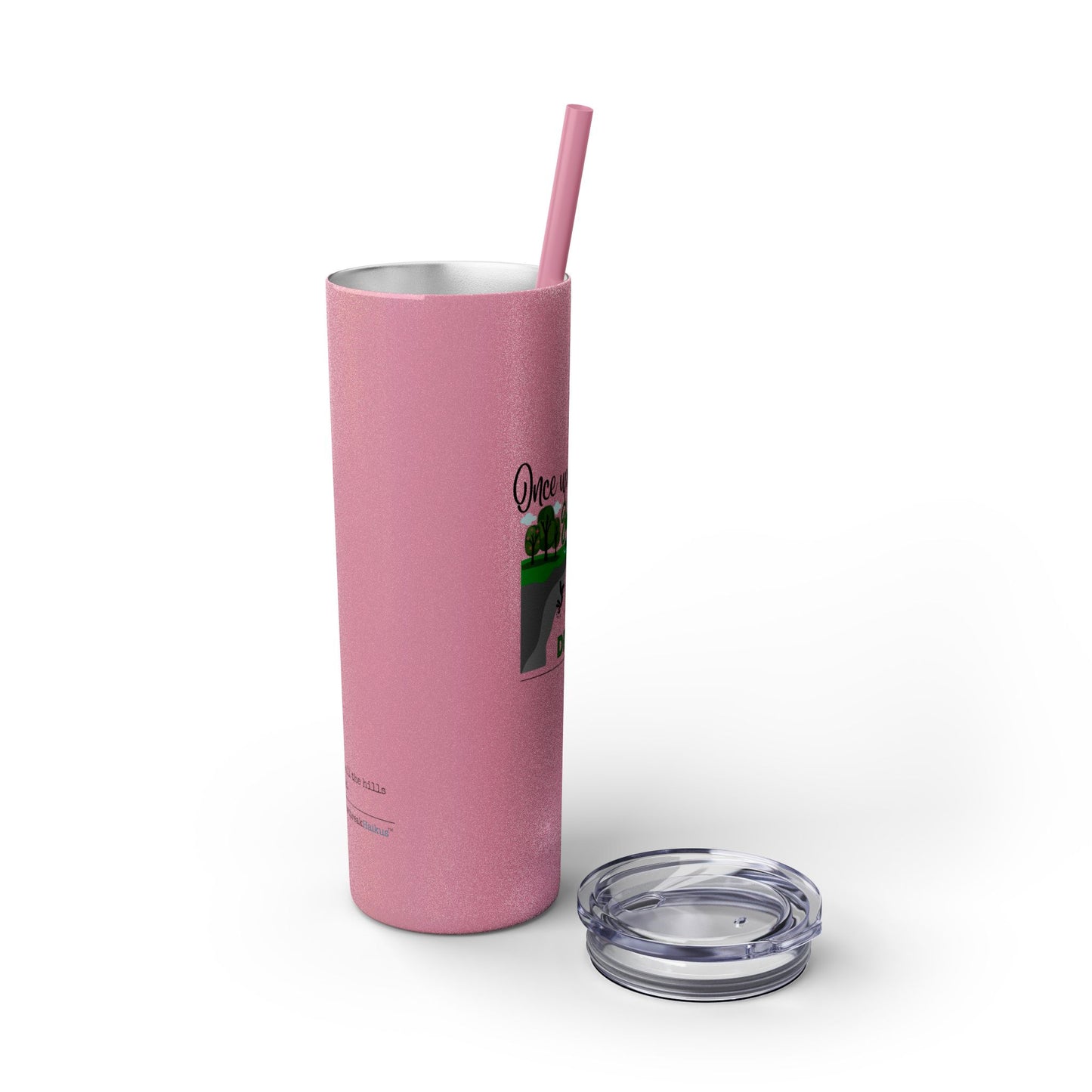Jack and Jill Divorced Haiku - Skinny Venti Tumbler with Eco-Friendly, Reusable, Matching Straw, 20oz