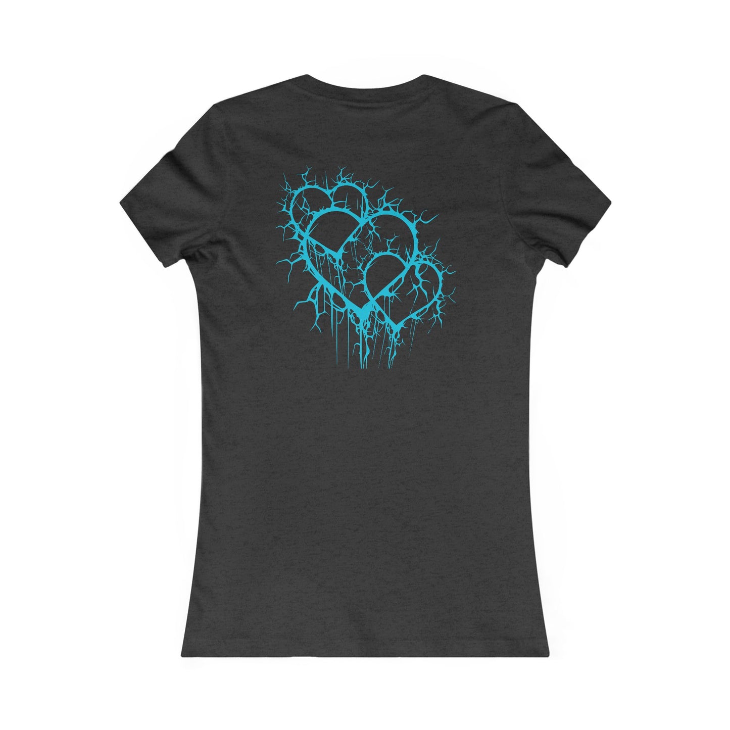 Three of Lightning Hearts - Slim-Fit T-Shirt (in Electric Blue)