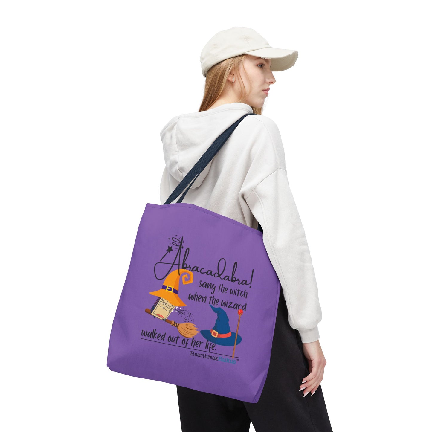 Abracadabra Sang the Witch Haiku - Tote Bag (Dual-sided print in Purple Grape)