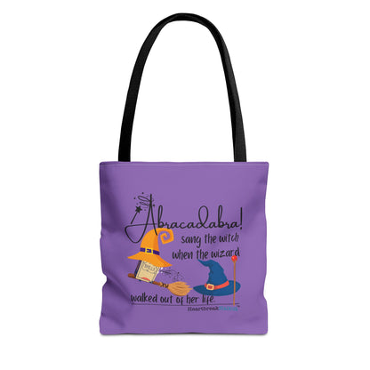Abracadabra Sang the Witch Haiku - Tote Bag (Dual-sided print in Purple Grape)