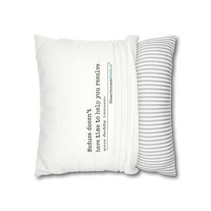 Medusa and Your Daddy Haiku - Faux Suede Square Pillowcase