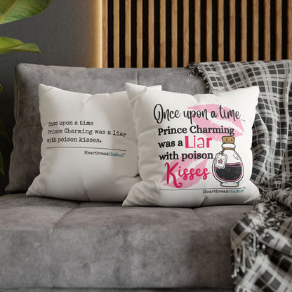 Prince Charming's Poison Kisses - Faux Suede Square Pillowcase