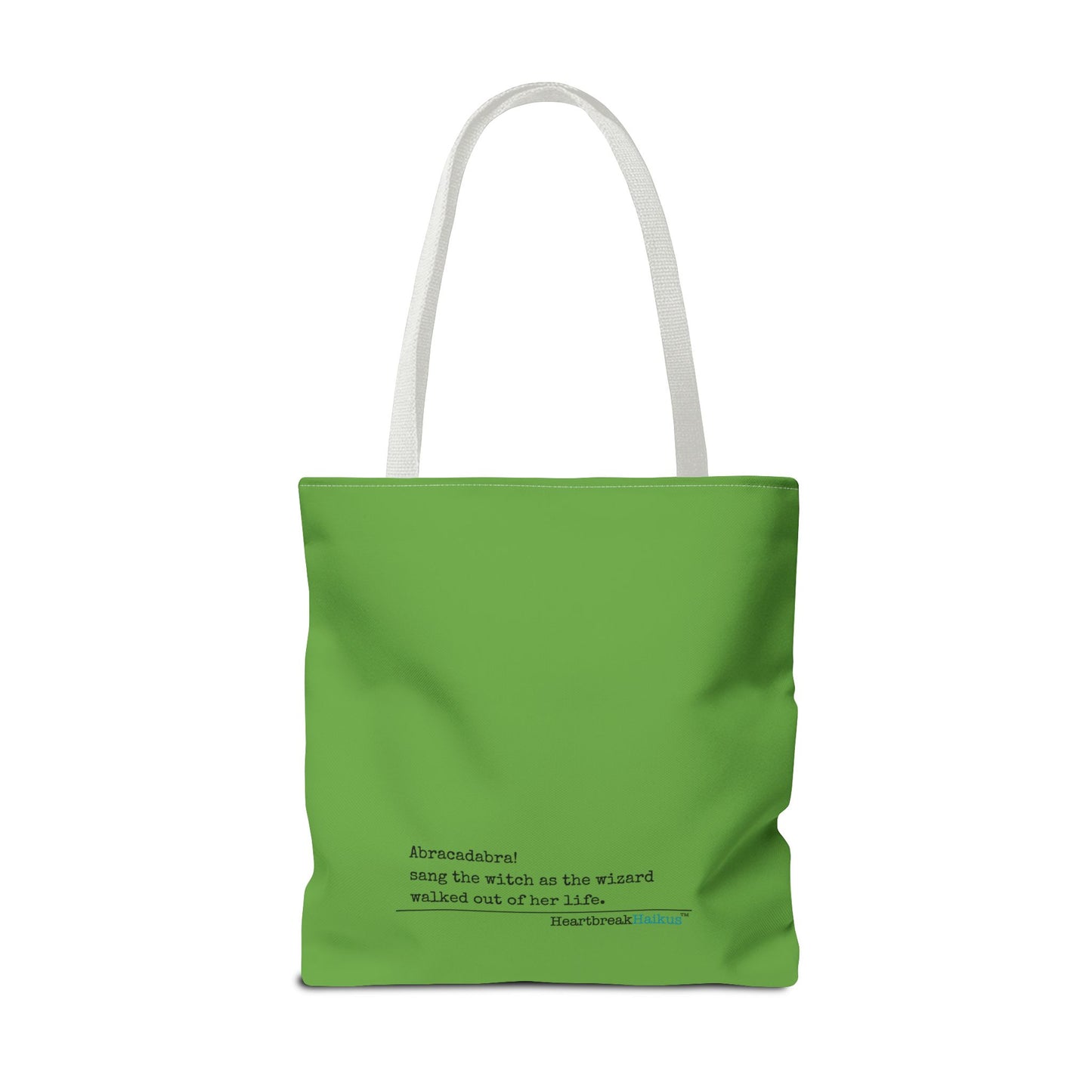 Abracadabra Sang the Witch Haiku - Tote Bag (Dual-sided print in Avocado Green)