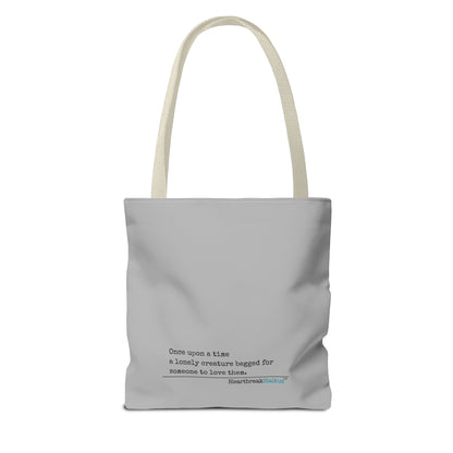 A Lonely Creature Begged Frankenstein Haiku - Tote Bag (Dual-sided print in light grey)