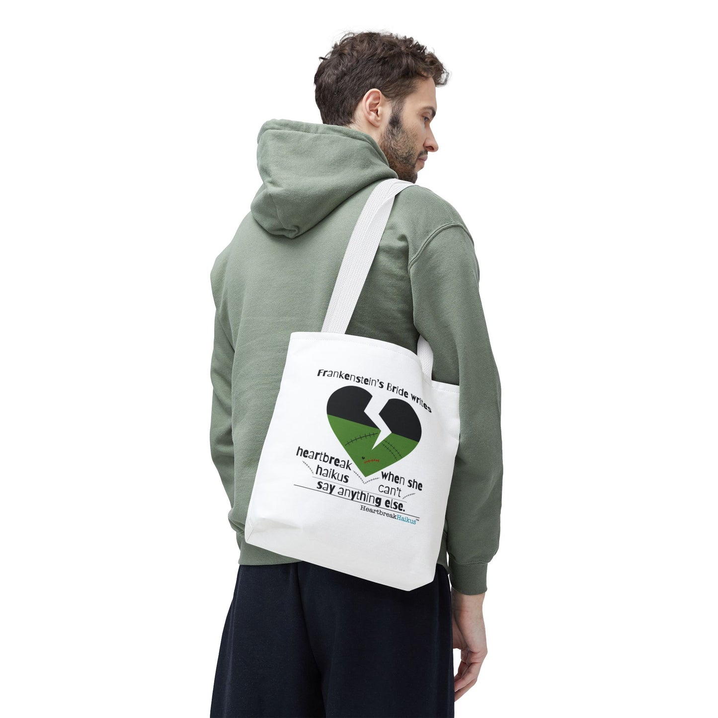 Frankenstein's Bride Writes Heartbreak Haikus - Tote Bag (Dual-sided print in Snow White)
