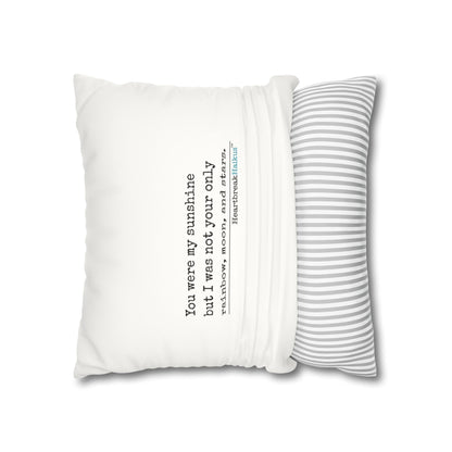 You Were My Sunshine Haiku - Faux Suede Square Pillowcase (Summer 2025 collection)