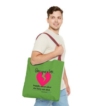 The Fairy Tale Died Haiku - Tote Bag (Dual-sided print in Wicked Green)