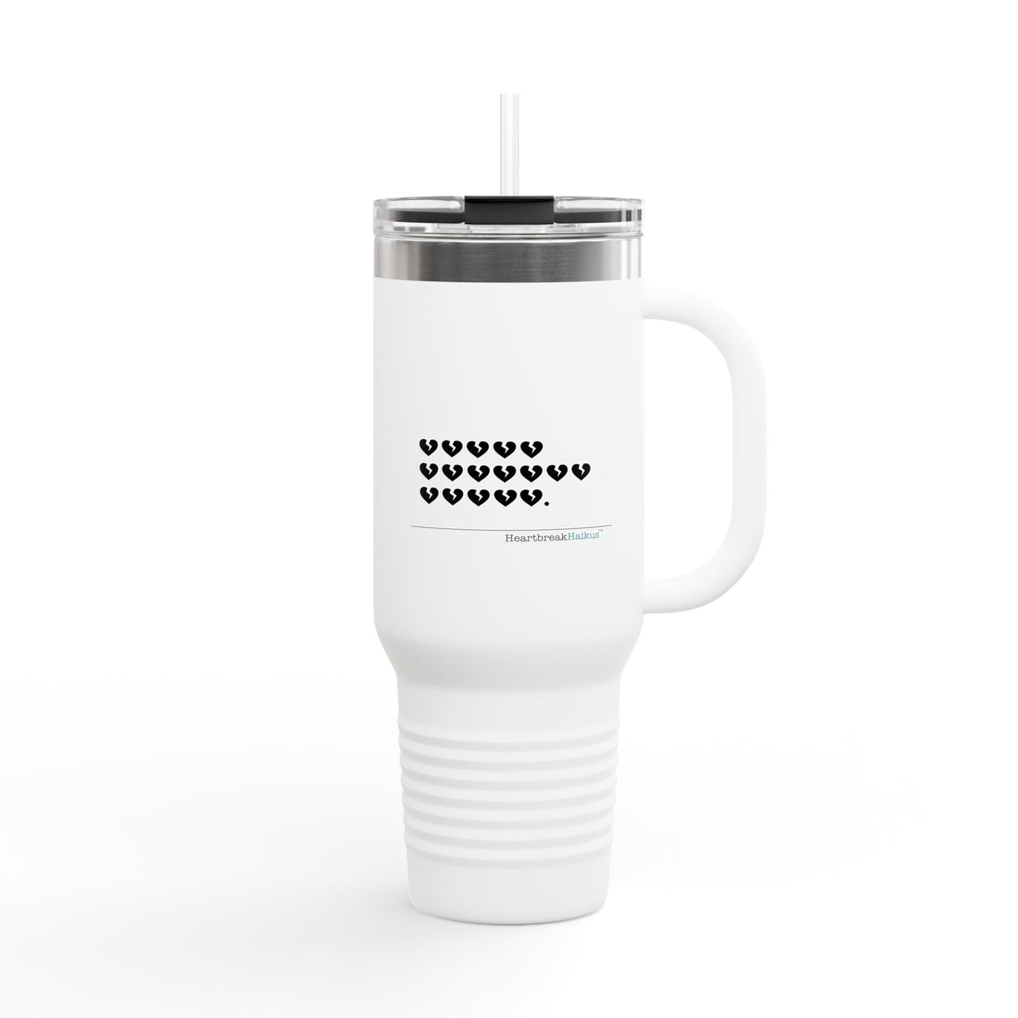 Hieroglyph Heartbreak Haiku - Insulated Travel Mug, 40oz