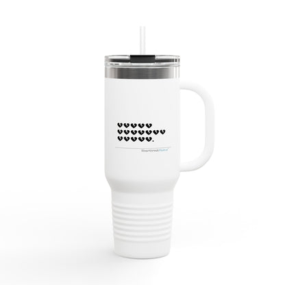 Hieroglyph Heartbreak Haiku - Insulated Travel Mug, 40oz