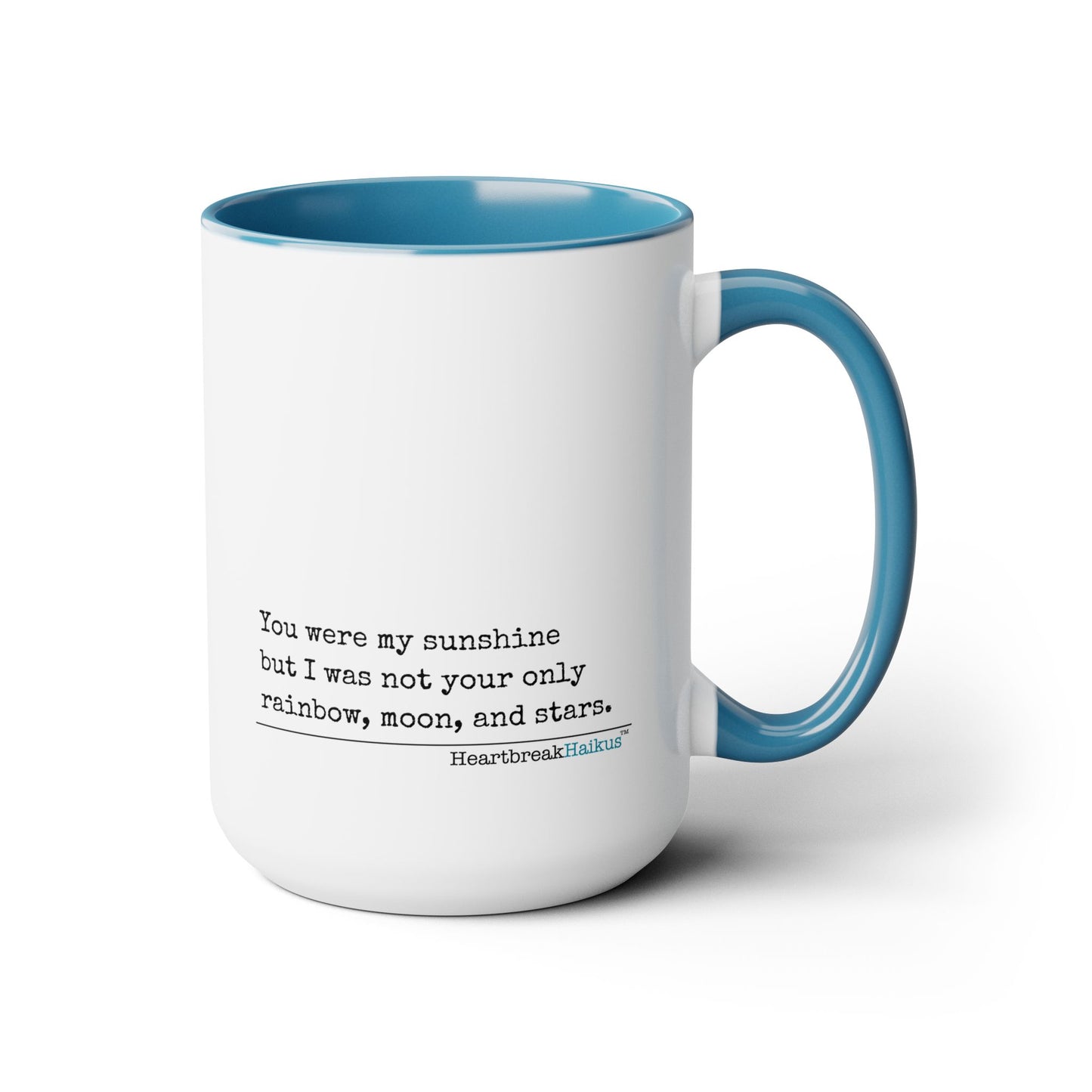 You Were My Sunshine Haiku - Two-Tone, Coffee Mug, 15oz - Dual-Sided Printing (Summer 2025 collection)