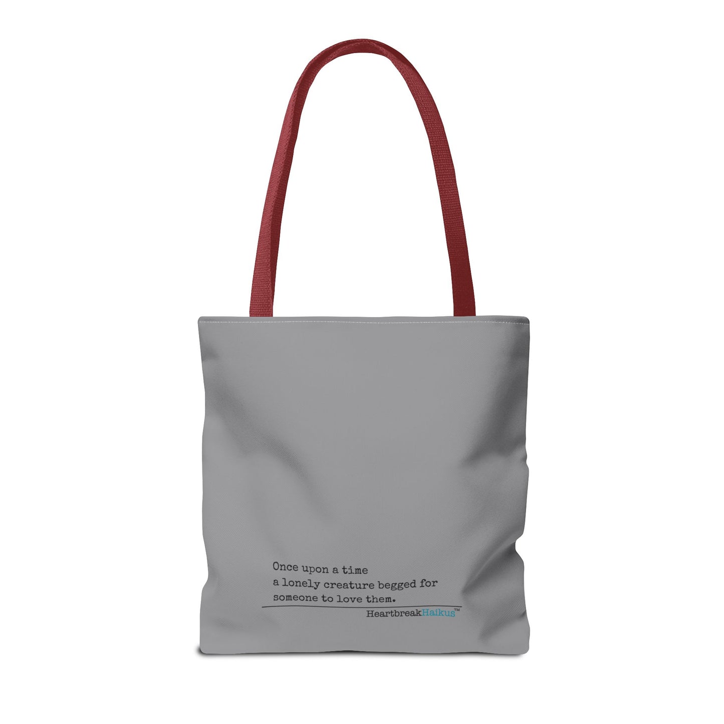 A Lonely Creature Begged Frankenstein Haiku - Tote Bag (Dual-sided print in Stone Grey)