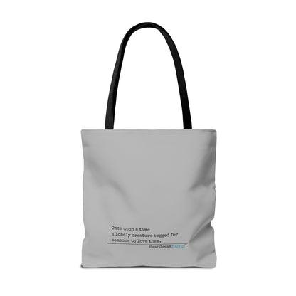 A Lonely Creature Begged Frankenstein Haiku - Tote Bag (Dual-sided print in light grey)
